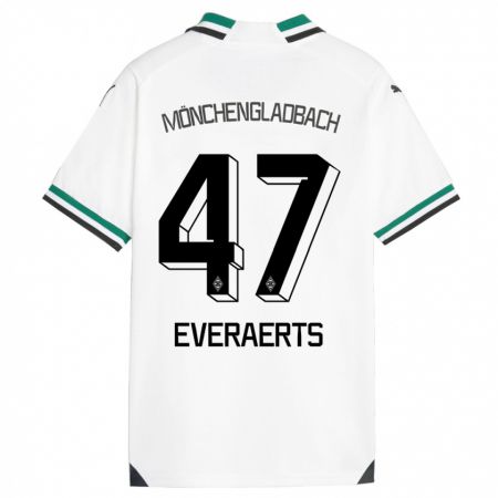 Kandiny Donna Maglia Kim Everaerts #47 Bianco Verde Kit Gara Home 2023/24 Maglietta