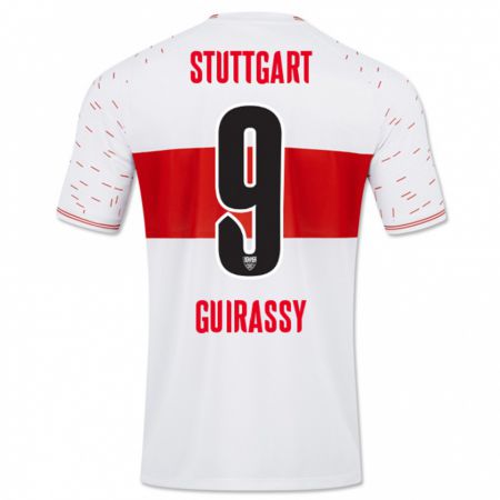 Kandiny Mujer Camiseta Serhou Guirassy #9 Blanco 1ª Equipación 2023/24 La Camisa