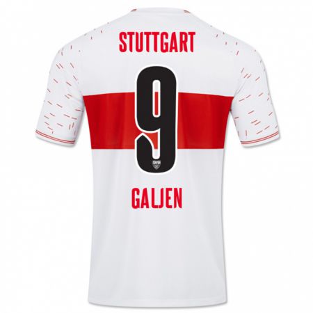 Kandiny Mujer Camiseta Dejan Galjen #9 Blanco 1ª Equipación 2023/24 La Camisa