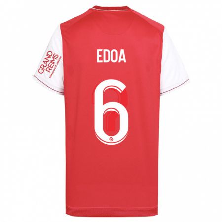 Kandiny Dames Valentin Atangana Edoa #6 Rood Thuisshirt Thuistenue 2023/24 T-Shirt België