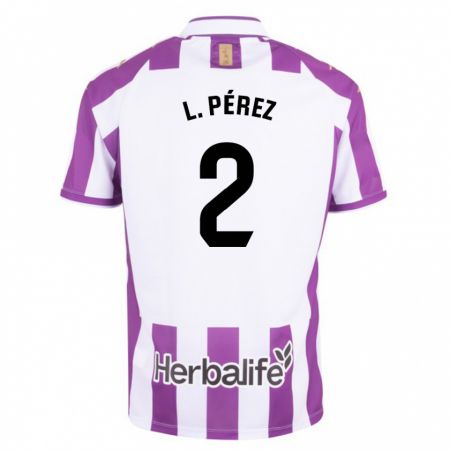 Kandiny Donna Maglia Luis Pérez #2 Porpora Kit Gara Home 2023/24 Maglietta