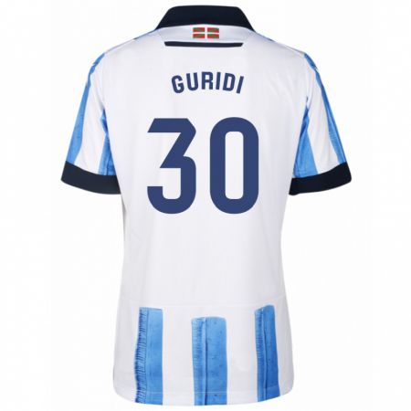 Kandiny Donna Maglia Elene Guridi Mesonero #30 Blu Bianco Kit Gara Home 2023/24 Maglietta