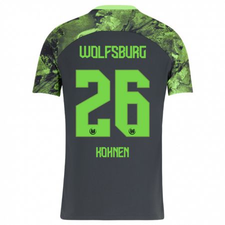 Kandiny Damen Ben Kohnen #26 Dunkelgrau Auswärtstrikot Trikot 2023/24 T-Shirt Österreich