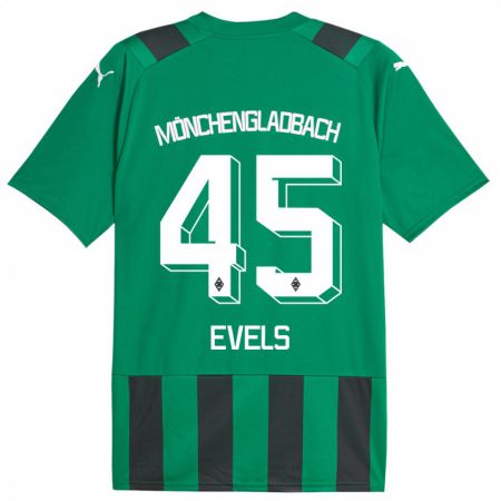 Kandiny Donna Maglia Emily Evels #45 Nero Verde Kit Gara Away 2023/24 Maglietta