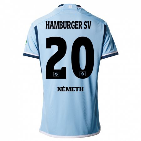 Kandiny Donna Maglia András Németh #20 Blu Kit Gara Away 2023/24 Maglietta