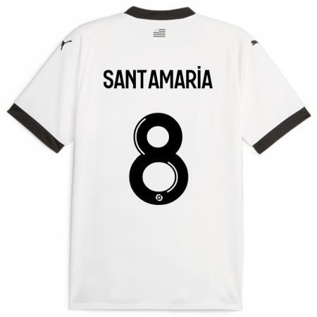 Kandiny Damen Baptiste Santamaria #8 Weiß Auswärtstrikot Trikot 2023/24 T-Shirt Österreich