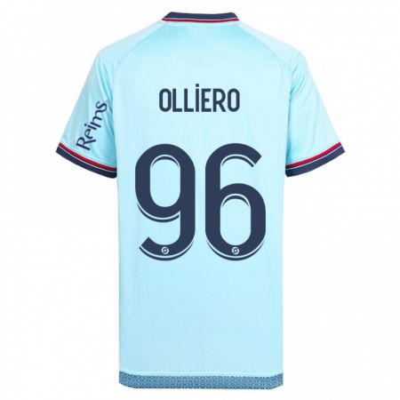 Kandiny Damen Alexandre Olliero #96 Himmelblau Auswärtstrikot Trikot 2023/24 T-Shirt Österreich