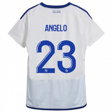 Kandiny Donna Maglia Ângelo #23 Bianco Kit Gara Away 2023/24 Maglietta