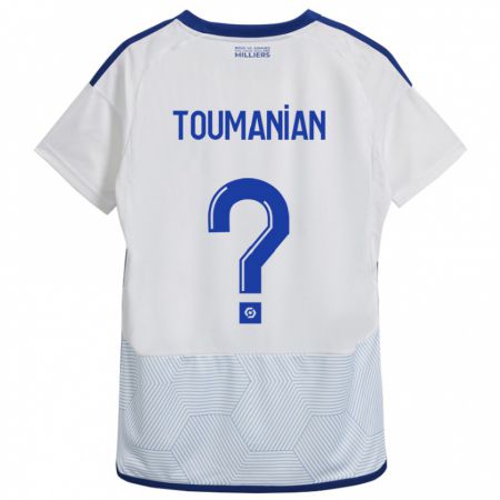 Kandiny Donna Maglia Anthony Toumanian #0 Bianco Kit Gara Away 2023/24 Maglietta