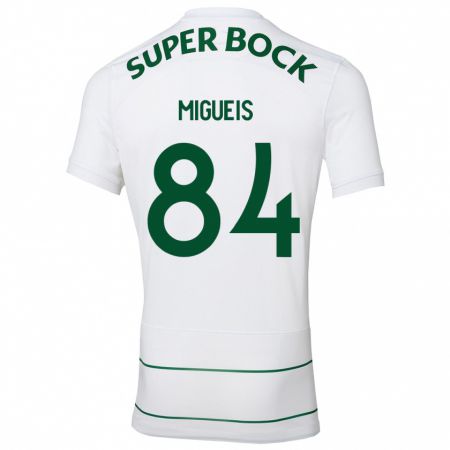 Kandiny Donna Maglia Pedro Miguéis #84 Bianco Kit Gara Away 2023/24 Maglietta