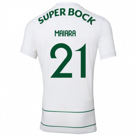 Kandiny Mujer Camiseta Maiara Carolina Niehues #21 Blanco 2ª Equipación 2023/24 La Camisa