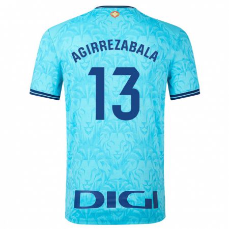 Kandiny Donna Maglia Julen Agirrezabala #13 Cielo Blu Kit Gara Away 2023/24 Maglietta