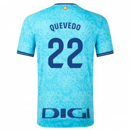 Kandiny Donna Maglia Ugaitz Quevedo #22 Cielo Blu Kit Gara Away 2023/24 Maglietta