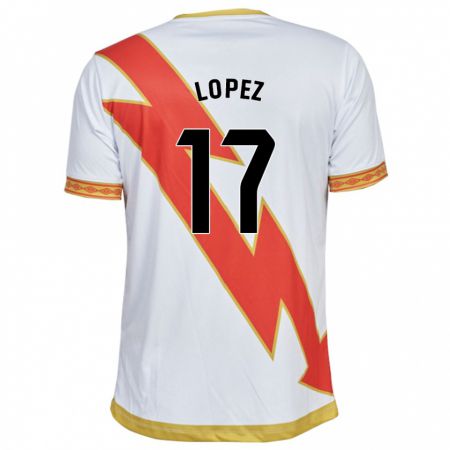 Kandiny Niño Camiseta Unai López #17 Blanco 1ª Equipación 2023/24 La Camisa