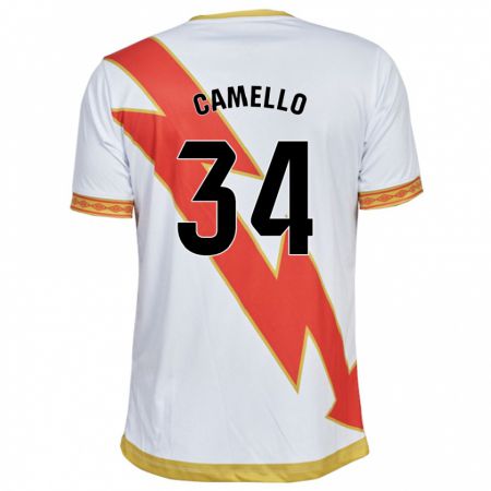 Kandiny Niño Camiseta Sergio Camello #34 Blanco 1ª Equipación 2023/24 La Camisa