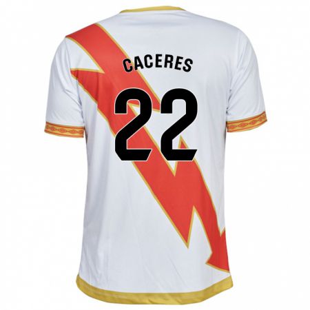 Kandiny Niño Camiseta Daniel Cáceres #22 Blanco 1ª Equipación 2023/24 La Camisa