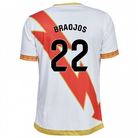 Kandiny Niño Camiseta Mónica Braojos Pérez #22 Blanco 1ª Equipación 2023/24 La Camisa