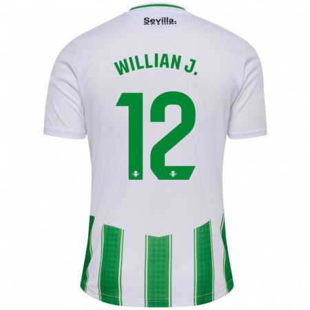 Kandiny Bambino Maglia Willian José #12 Bianco Kit Gara Home 2023/24 Maglietta