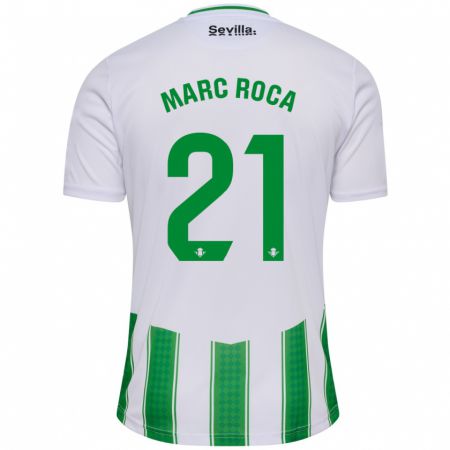 Kandiny Niño Camiseta Marc Roca #21 Blanco 1ª Equipación 2023/24 La Camisa