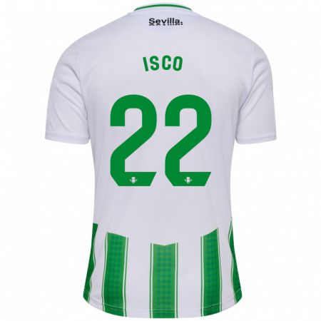 Kandiny Bambino Maglia Isco #22 Bianco Kit Gara Home 2023/24 Maglietta