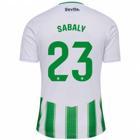 Kandiny Niño Camiseta Youssouf Sabaly #23 Blanco 1ª Equipación 2023/24 La Camisa