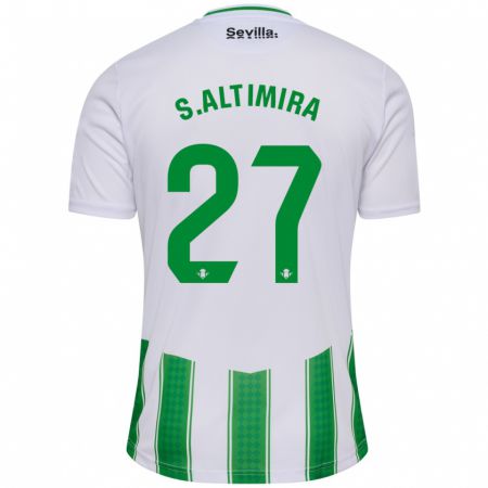 Kandiny Niño Camiseta Sergi Altimira #27 Blanco 1ª Equipación 2023/24 La Camisa