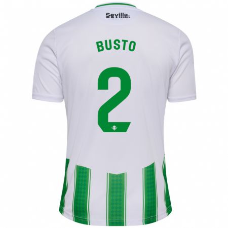 Kandiny Niño Camiseta Pablo Busto #2 Blanco 1ª Equipación 2023/24 La Camisa