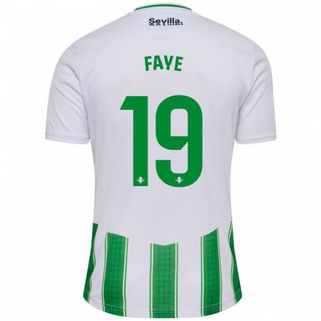 Kandiny Niño Camiseta Souleymane Faye #19 Blanco 1ª Equipación 2023/24 La Camisa