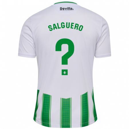 Kandiny Niño Camiseta Antonio Salguero #0 Blanco 1ª Equipación 2023/24 La Camisa