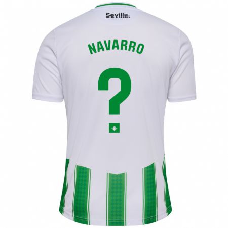 Kandiny Bambino Maglia Juan Carlos Navarro #0 Bianco Kit Gara Home 2023/24 Maglietta