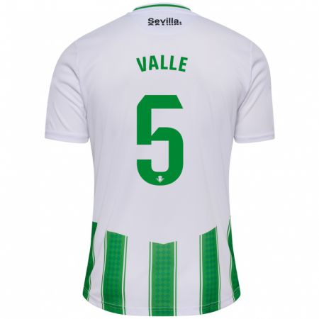 Kandiny Niño Camiseta María Valle López #5 Blanco 1ª Equipación 2023/24 La Camisa