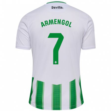 Kandiny Niño Camiseta Carla Armengol Joaniquet #7 Blanco 1ª Equipación 2023/24 La Camisa