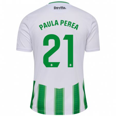 Kandiny Kinderen Paula Perea Ramírez #21 Wit Thuisshirt Thuistenue 2023/24 T-Shirt België