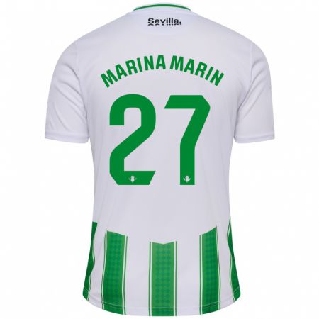 Kandiny Bambino Maglia Marina Marín #27 Bianco Kit Gara Home 2023/24 Maglietta