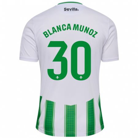 Kandiny Niño Camiseta Blanca Muñoz #30 Blanco 1ª Equipación 2023/24 La Camisa