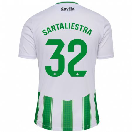 Kandiny Niño Camiseta Carla Santaliestra #32 Blanco 1ª Equipación 2023/24 La Camisa