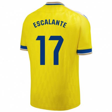 Kandiny Niño Camiseta Gonzalo Escalante #17 Amarillo 1ª Equipación 2023/24 La Camisa México