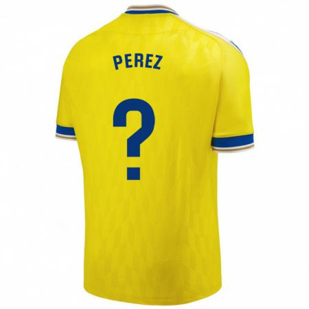 Kandiny Bambino Maglia Ángel Pérez #0 Giallo Kit Gara Home 2023/24 Maglietta