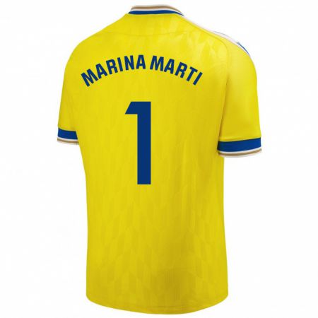 Kandiny Bambino Maglia Marina Martí #1 Giallo Kit Gara Home 2023/24 Maglietta