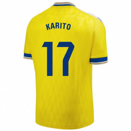 Kandiny Bambino Maglia Carolina De Los Santos Mellado #17 Giallo Kit Gara Home 2023/24 Maglietta