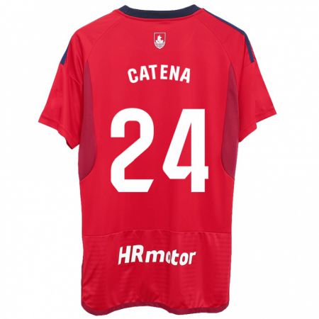 Kandiny Kinderen Alejandro Catena #24 Rood Thuisshirt Thuistenue 2023/24 T-Shirt België