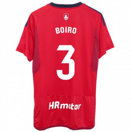 Kandiny Bambino Maglia Adama Boiro #3 Rosso Kit Gara Home 2023/24 Maglietta