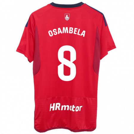 Kandiny Kinderen Asier Osambela #8 Rood Thuisshirt Thuistenue 2023/24 T-Shirt België