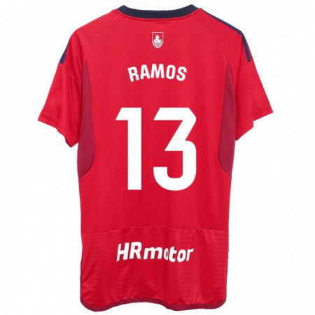 Kandiny Kinderen Darío Ramos #13 Rood Thuisshirt Thuistenue 2023/24 T-Shirt België