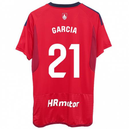 Kandiny Kinderen Jon García #21 Rood Thuisshirt Thuistenue 2023/24 T-Shirt België