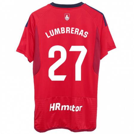 Kandiny Bambino Maglia Carlos Lumbreras #27 Rosso Kit Gara Home 2023/24 Maglietta