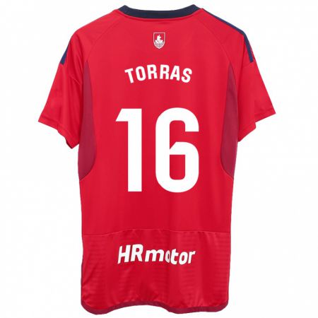 Kandiny Bambino Maglia Mar Torrás De Fortuny #16 Rosso Kit Gara Home 2023/24 Maglietta