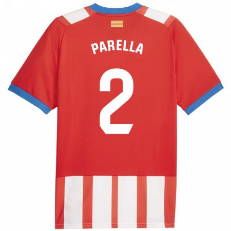 Kandiny Kinder Virginia Parella #2 Rot-Weiss Heimtrikot Trikot 2023/24 T-Shirt Österreich