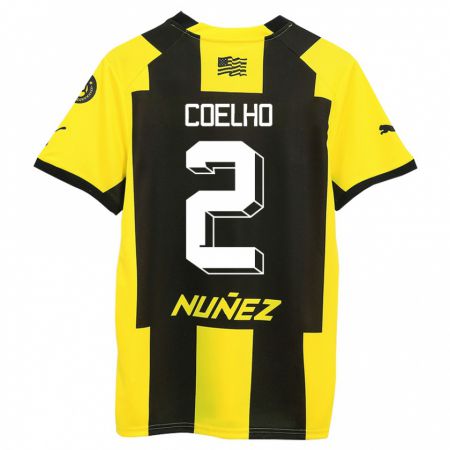 Kandiny Kinderen Léo Coelho #2 Geel Zwart Thuisshirt Thuistenue 2023/24 T-Shirt België