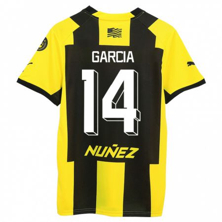 Kandiny Kinder Damián García #14 Gelb Schwarz Heimtrikot Trikot 2023/24 T-Shirt Österreich